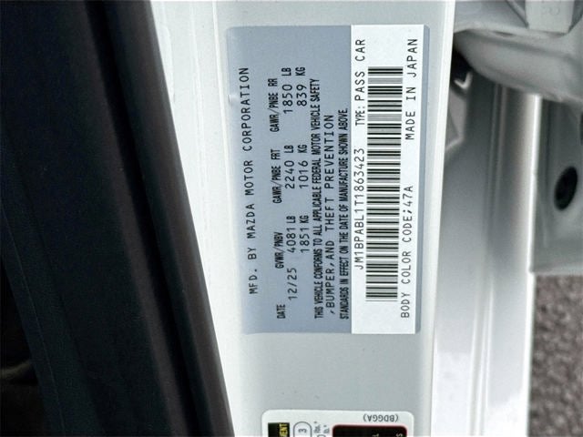 2026 Mazda Mazda3 Sedan 2.5 S Select Sport