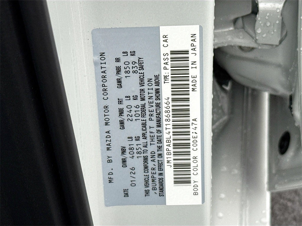 2026 Mazda Mazda3 Sedan 2.5 S Select Sport