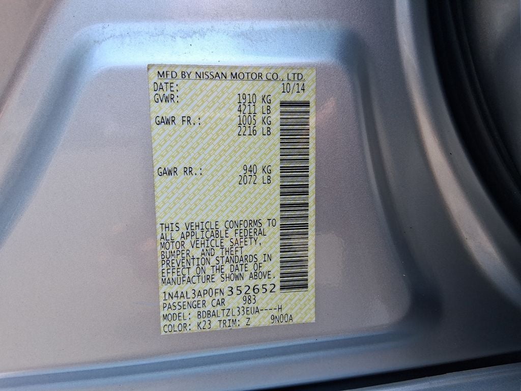 2015 Nissan Altima 2.5 SL