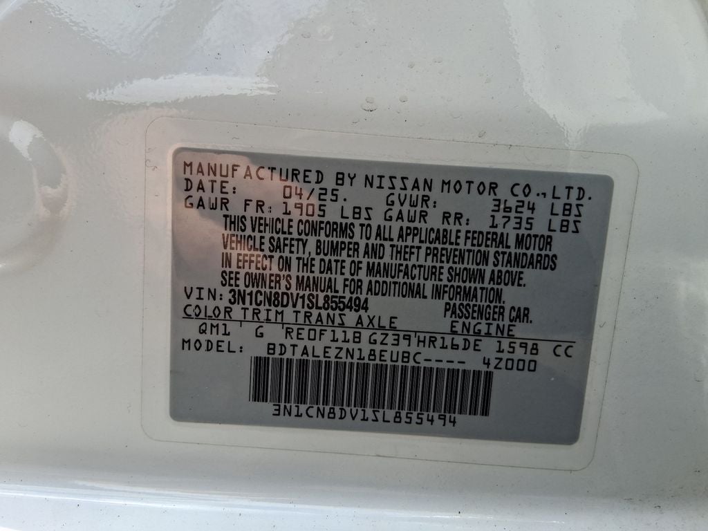 2025 Nissan Versa 1.6 S