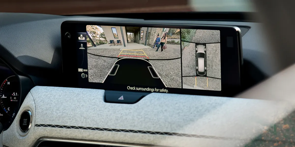 2027 Mazda CX-90 360° View Monitor on the center display | Jim Shorkey Mazda in Gainesville GA
