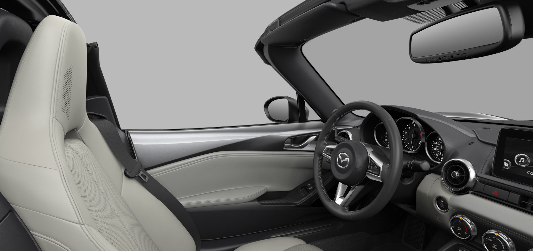 2022 Mazda MX5 Miata RF Grand Touring Interior White Nappa Leather | Jim Shorkey Mazda in Gainesville GA